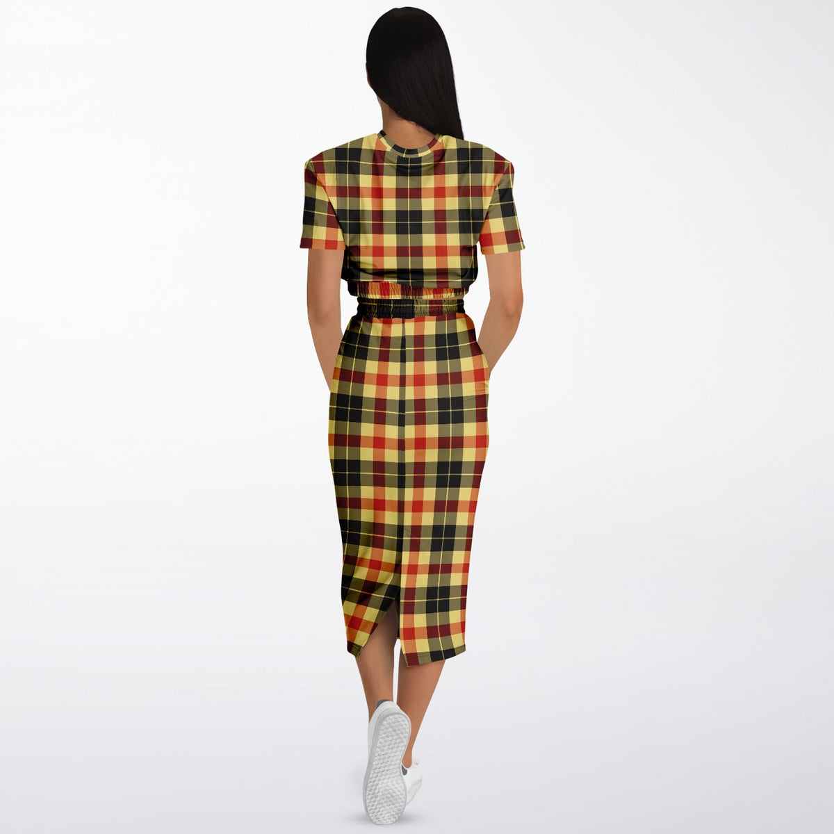 Butter Tartan Skirt and Sweater set