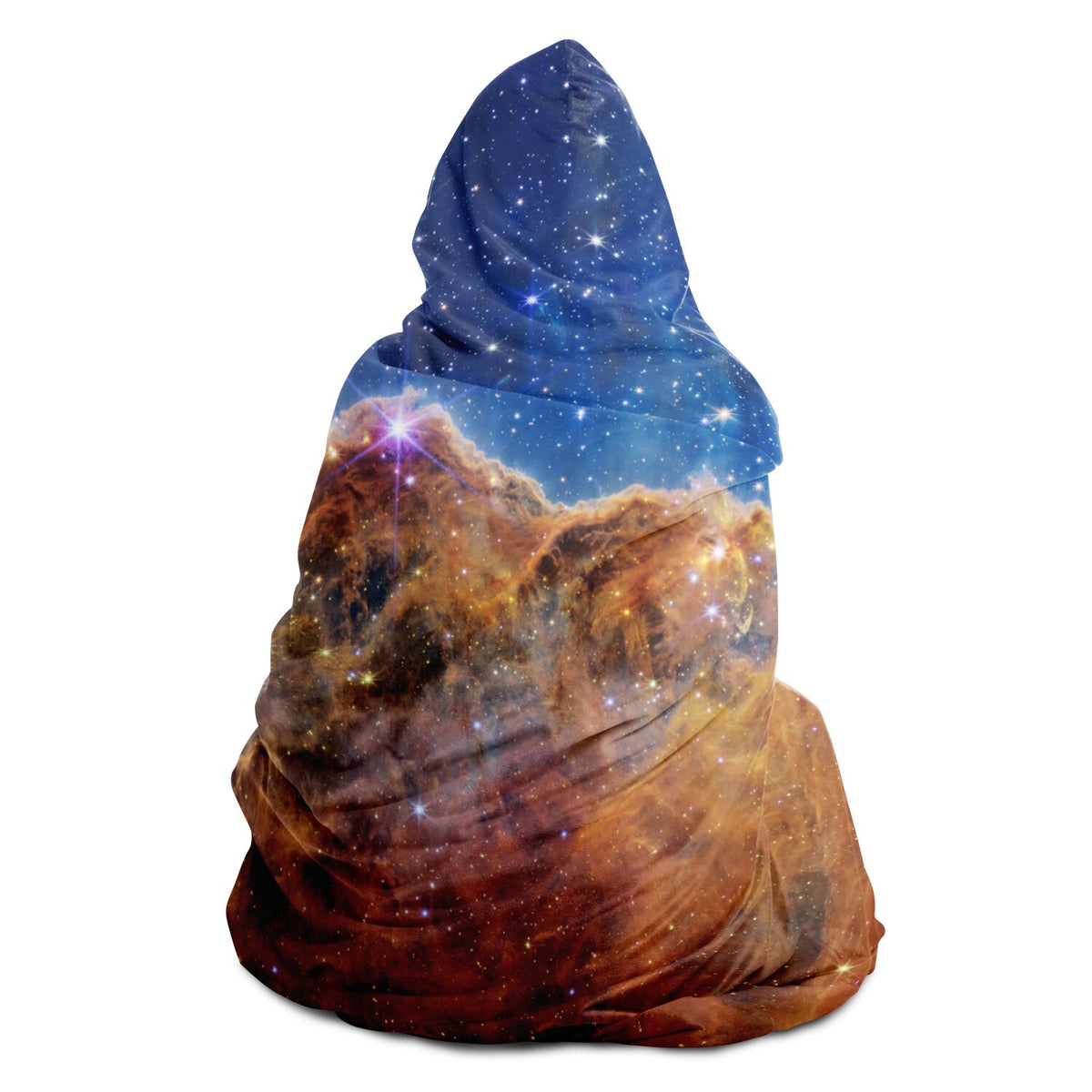 Sherpa House Blanket Hoodie, NASA Nebula Hoodie, Microfleece galaxy hoodie cloak, Giant blanket hoodie