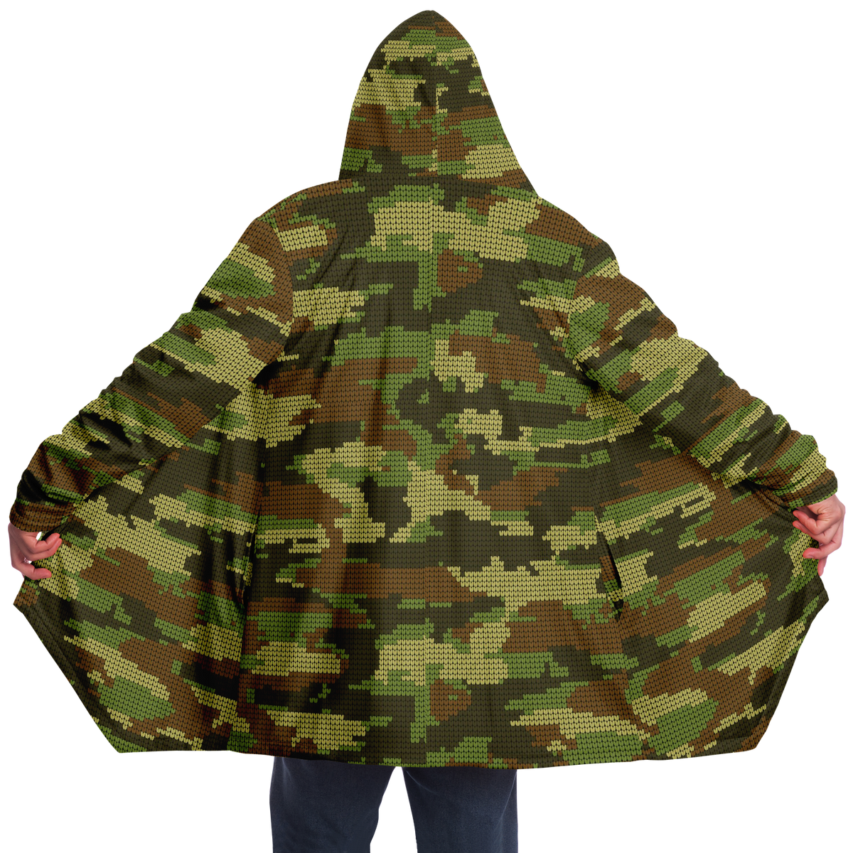 Camo Microfleece Unisex Hooded Cloak