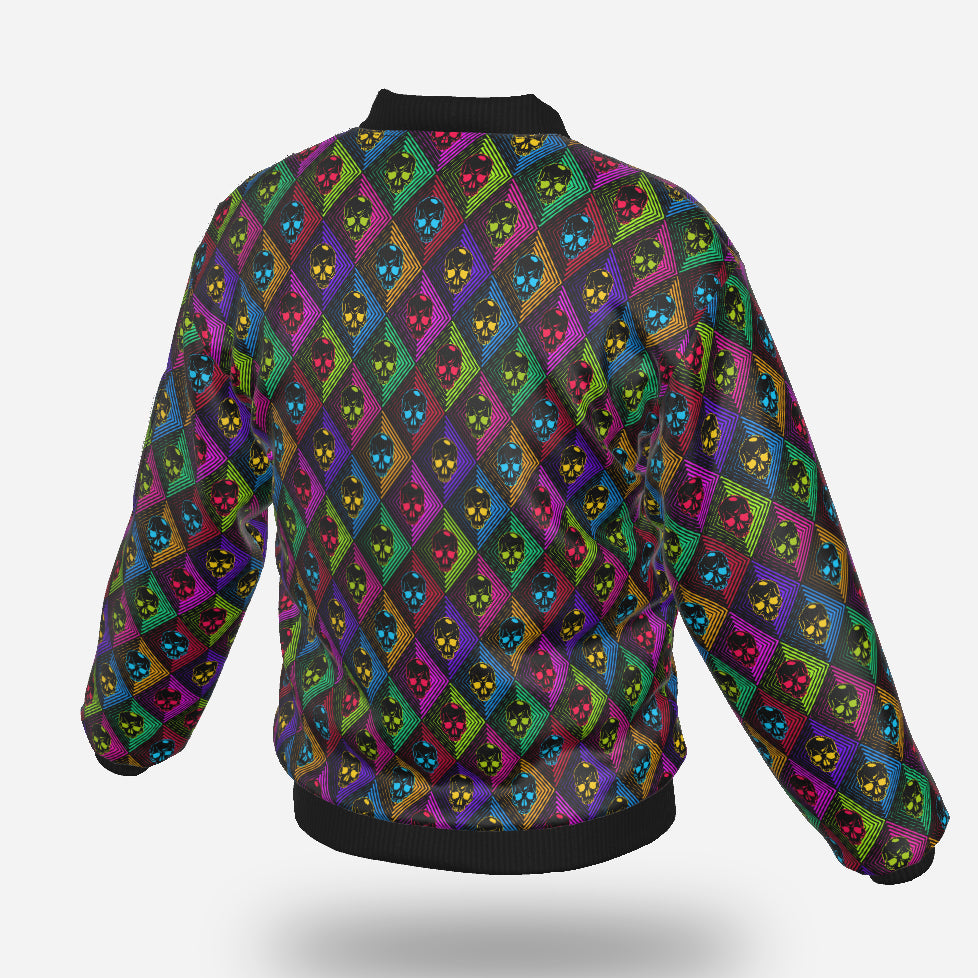 90's Retro Skulls Unisex Bomber Jacket