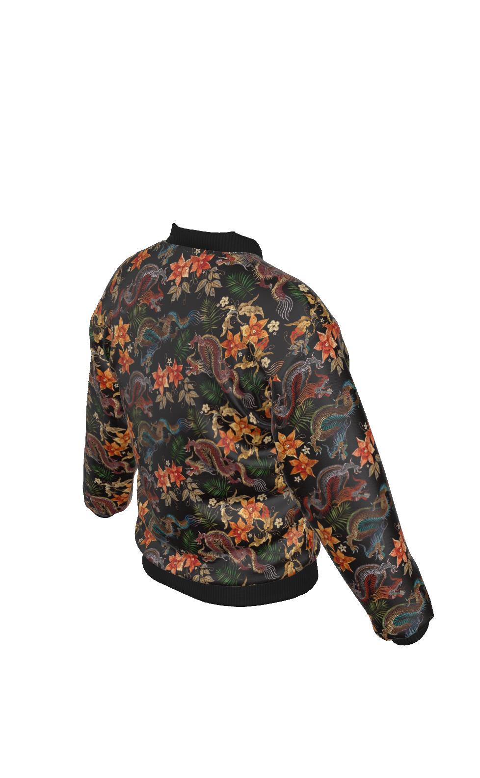 Floral Dragon Bomber Jacket