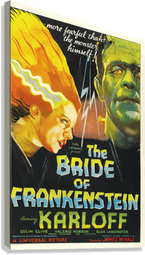 The Bride of Frankenstein 1935 vintage poster - Future Is Retro