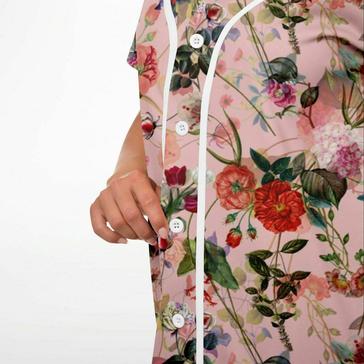 Baseball Jersey Dress Art Nouveau Floral- AOP