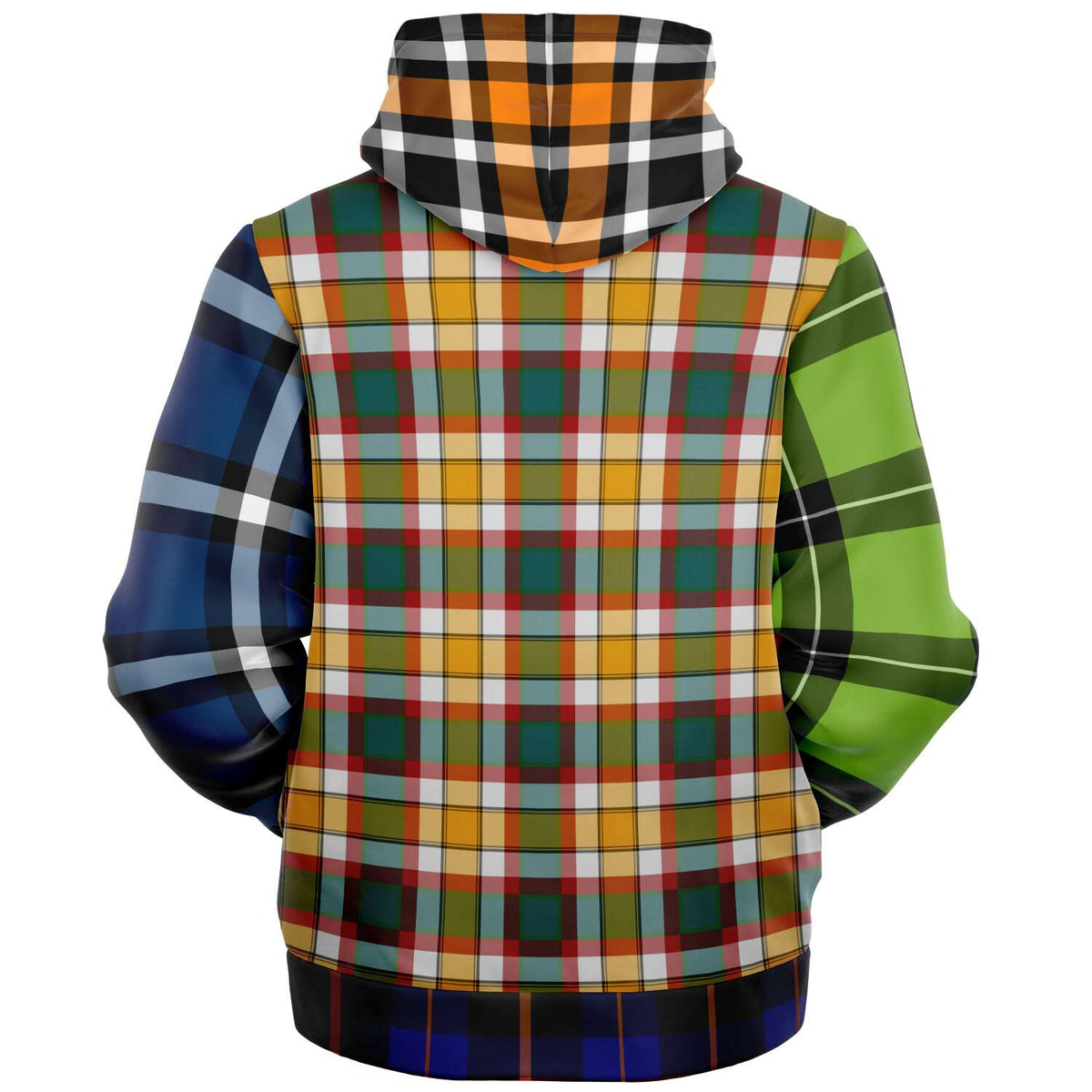 Multi Plaid Microfleece Hoodie