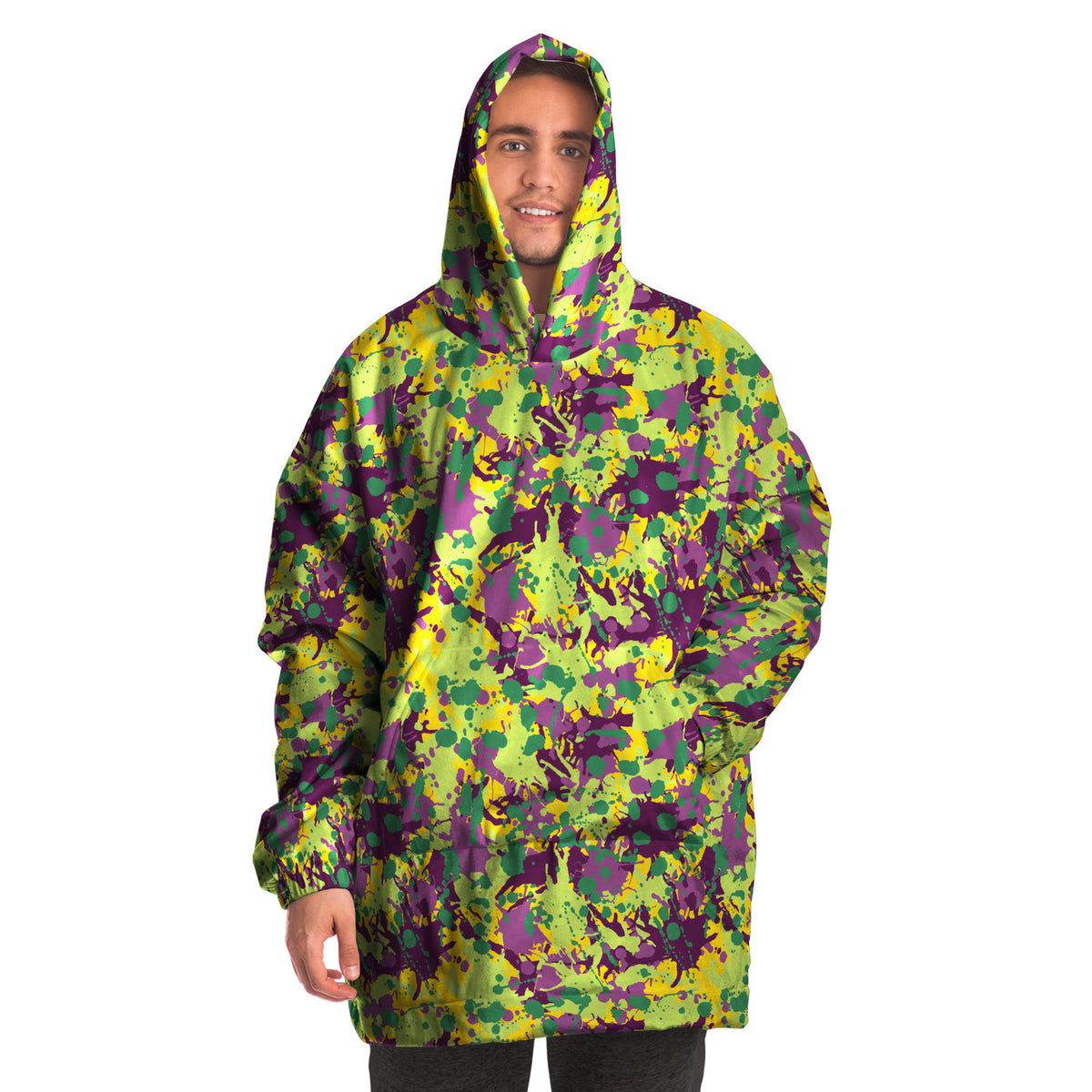 Kuschelige Kapuzendecke mit Kapuze Tintenspritzer 