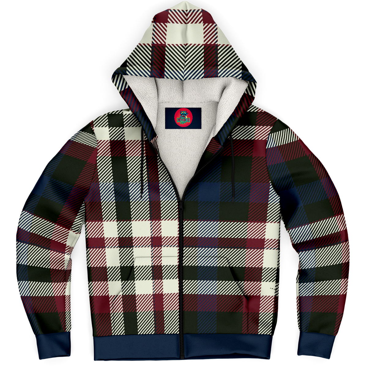 Off Kilter Unisex Tartan Micro-fleece Hoodie