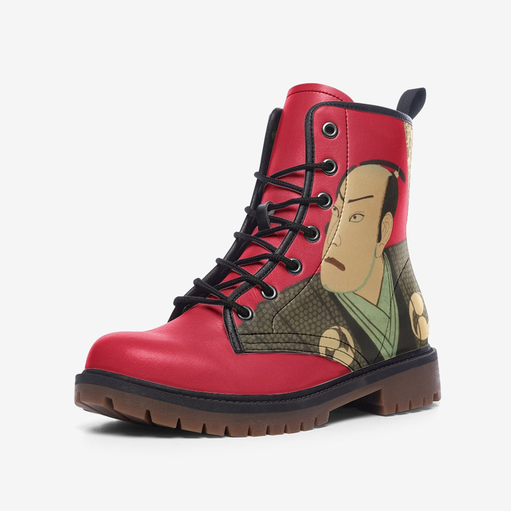 Ukiyo-e Vegan Leather Combat boots (Museum Collection)