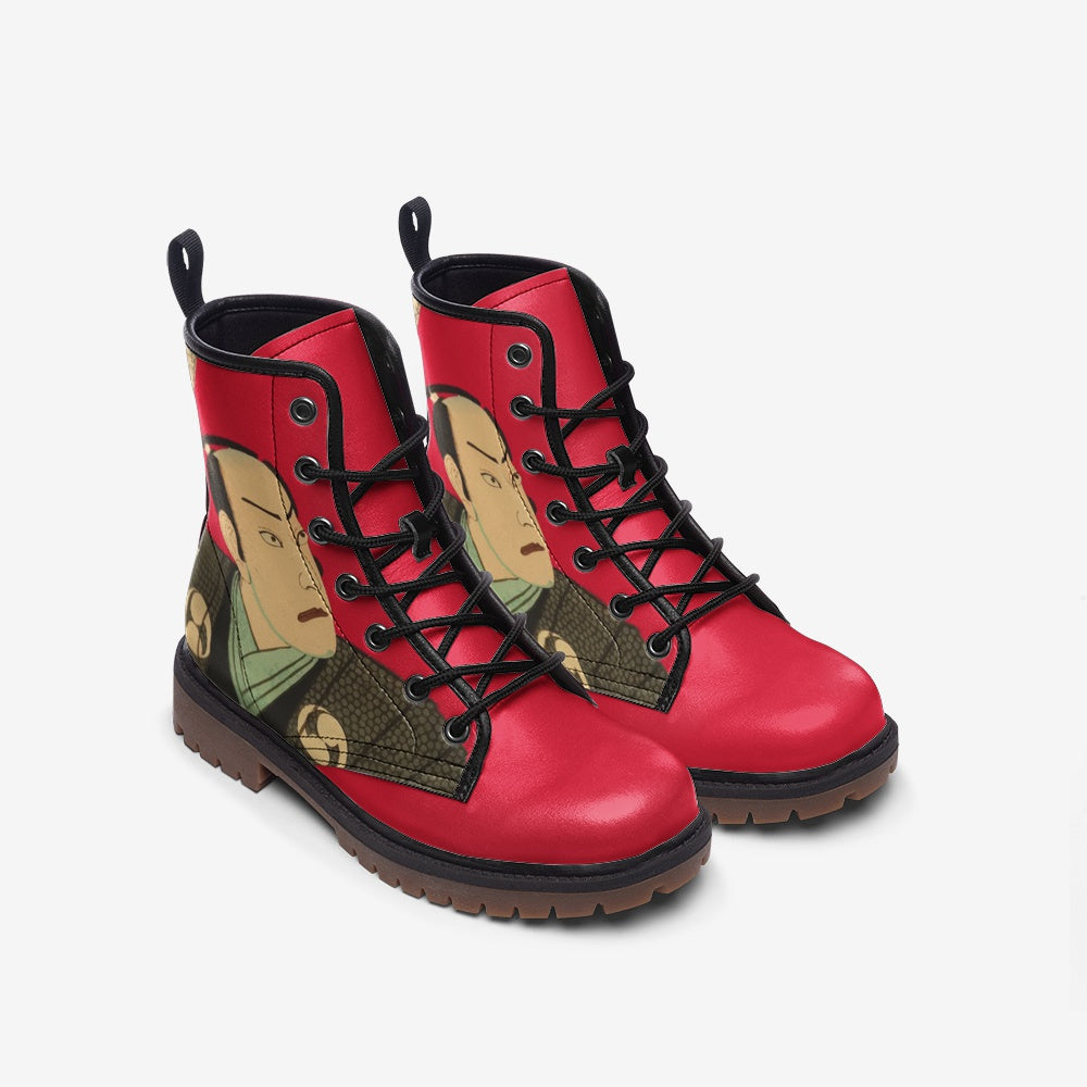 Ukiyo-e Vegan Leather Combat boots (Museum Collection)