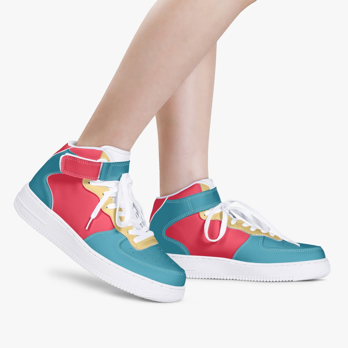 Colour Block Hi-Top SneakersPlus SIze