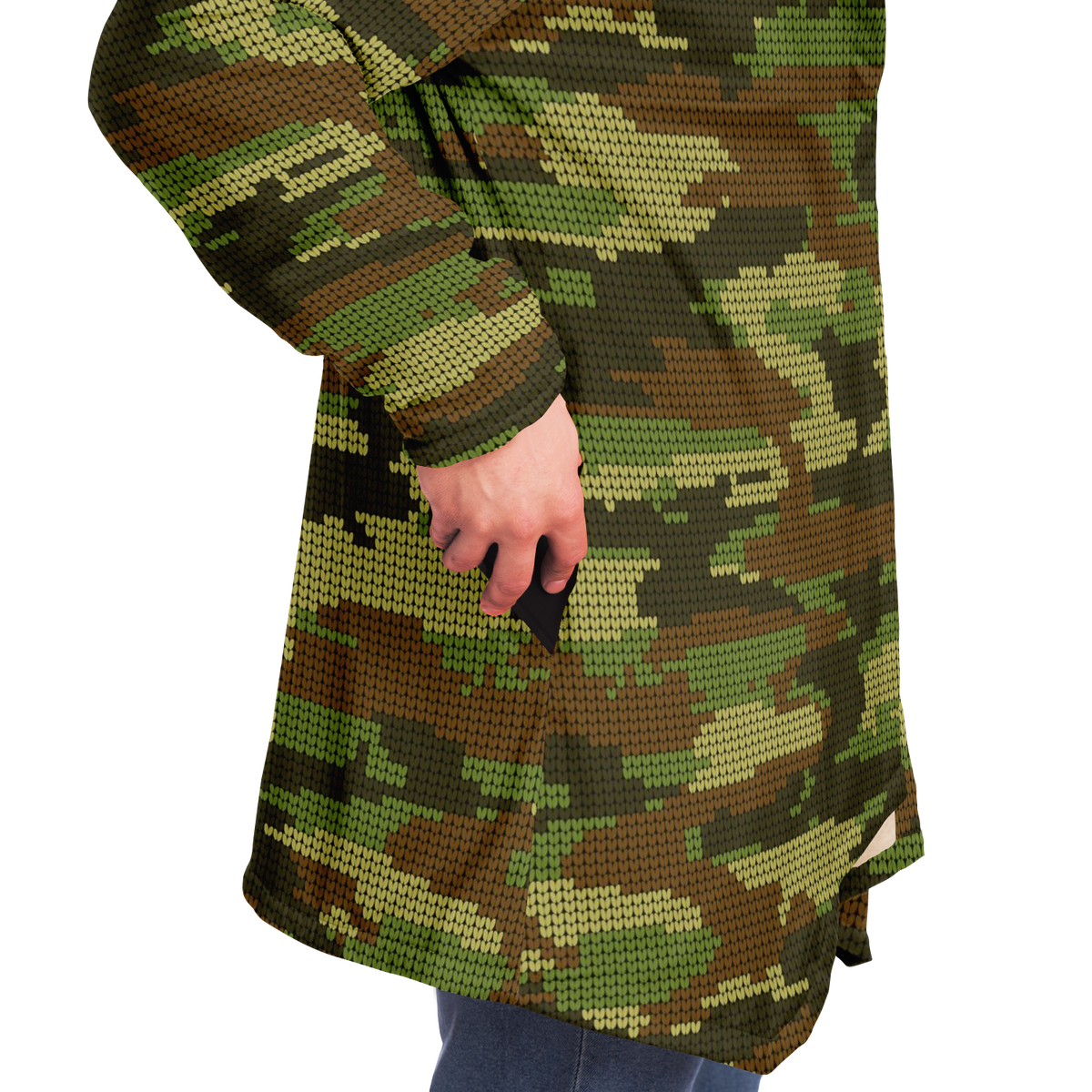 Camo Microfleece Unisex Hooded Cloak