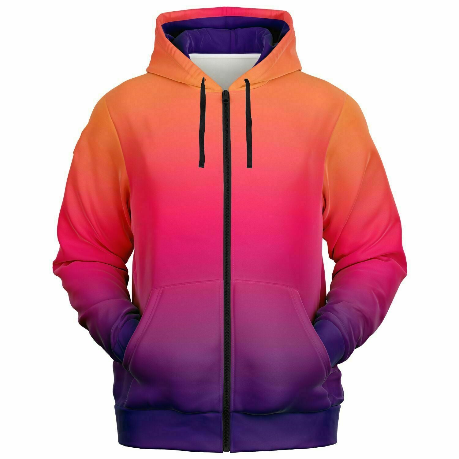 Ombre zip up hoodie, lightweight hoodie, fall hoodie