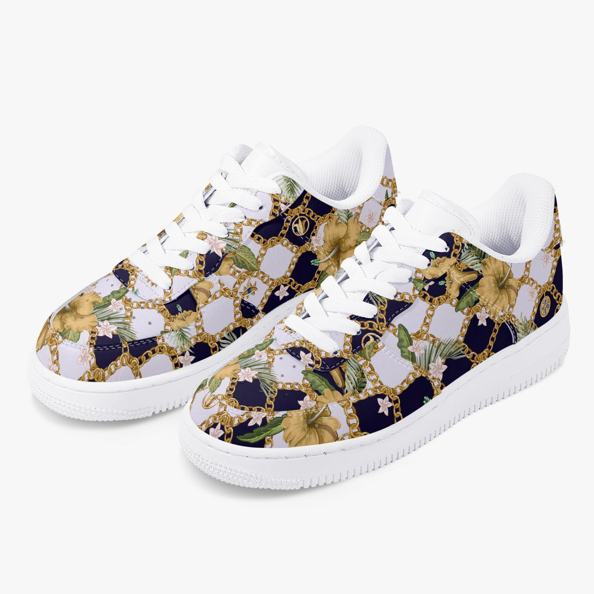 Retro Vegan Leather Low-Top Sneakers, Vintage Baroque Print, Y2K 90&#39;s Aesthetic Footwear, Exceptional Comfort and Durability
