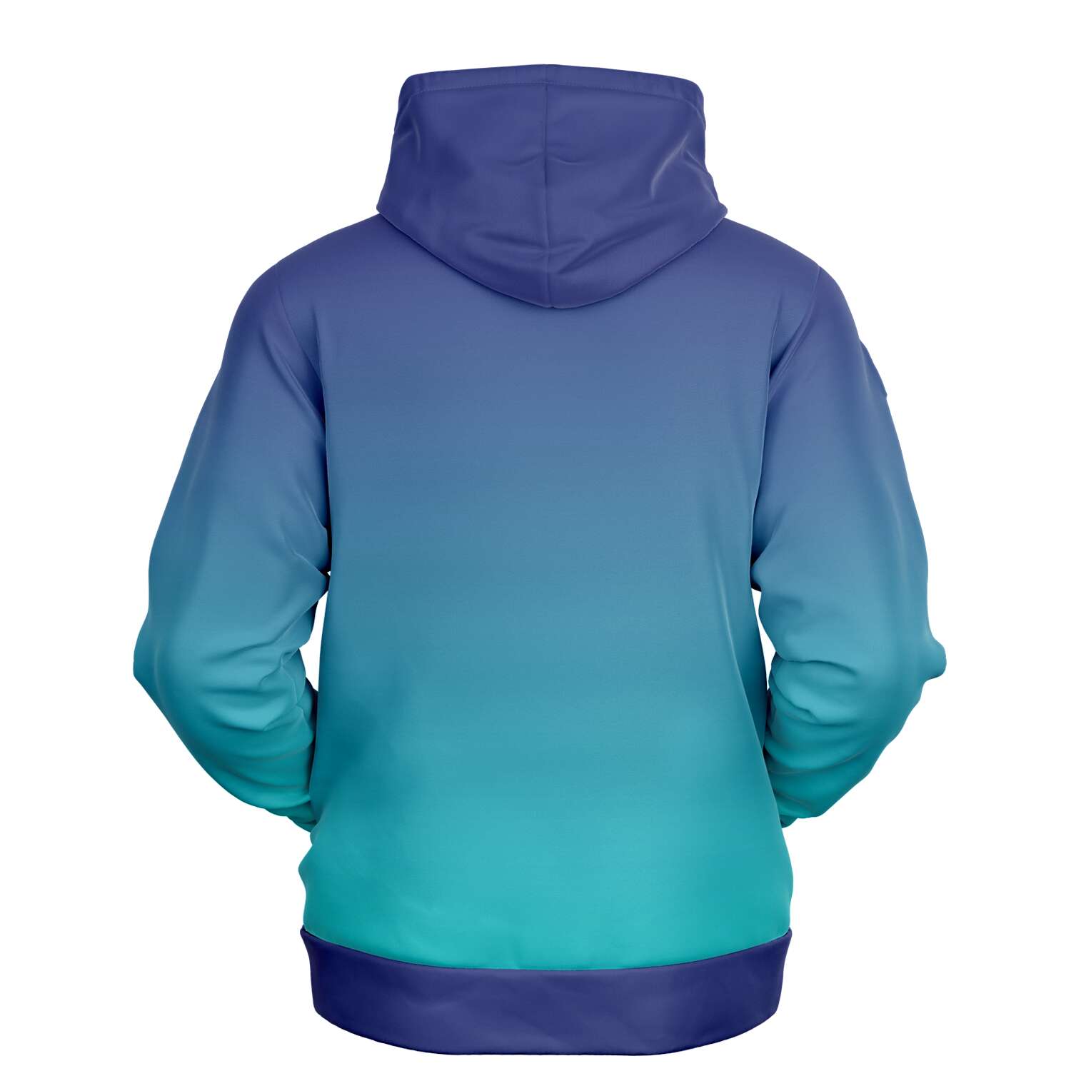 Blue Aqua Hoodie with Gradient Fade