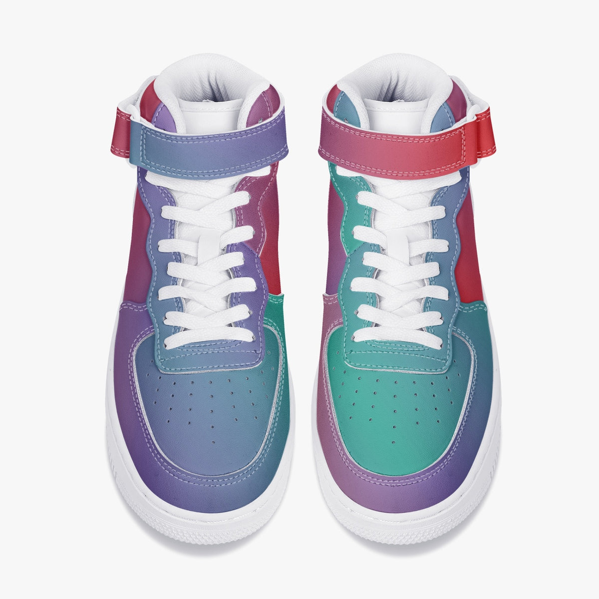 Blue Green Faded Hi Tops