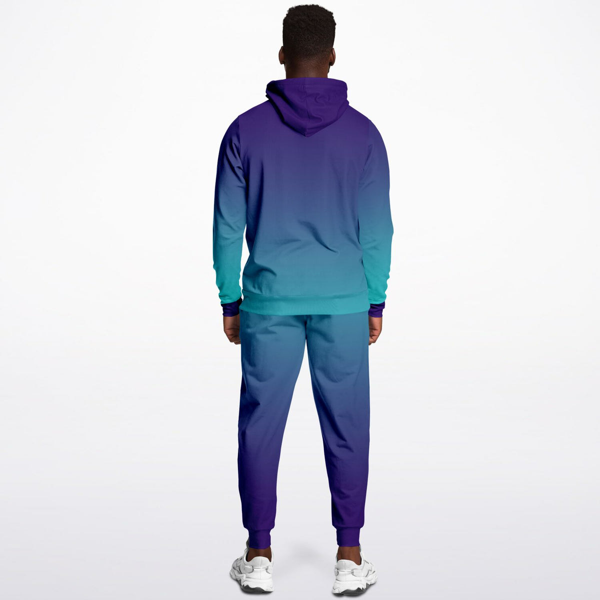 Blue and Aqua Gradient Fade Hoodie and Jogger set