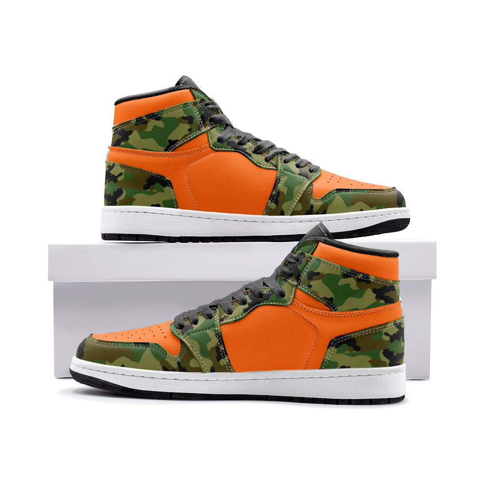 Camo Orange Hi Tops