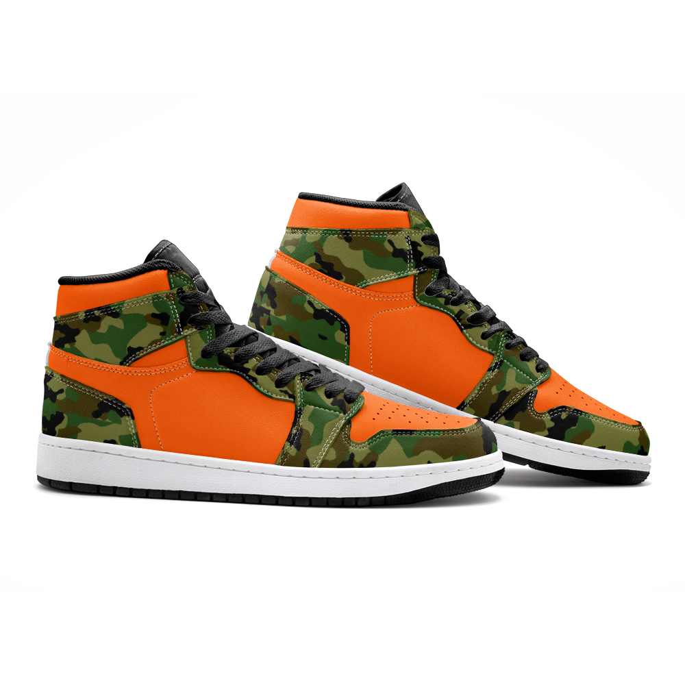 Camo Orange Hi Tops