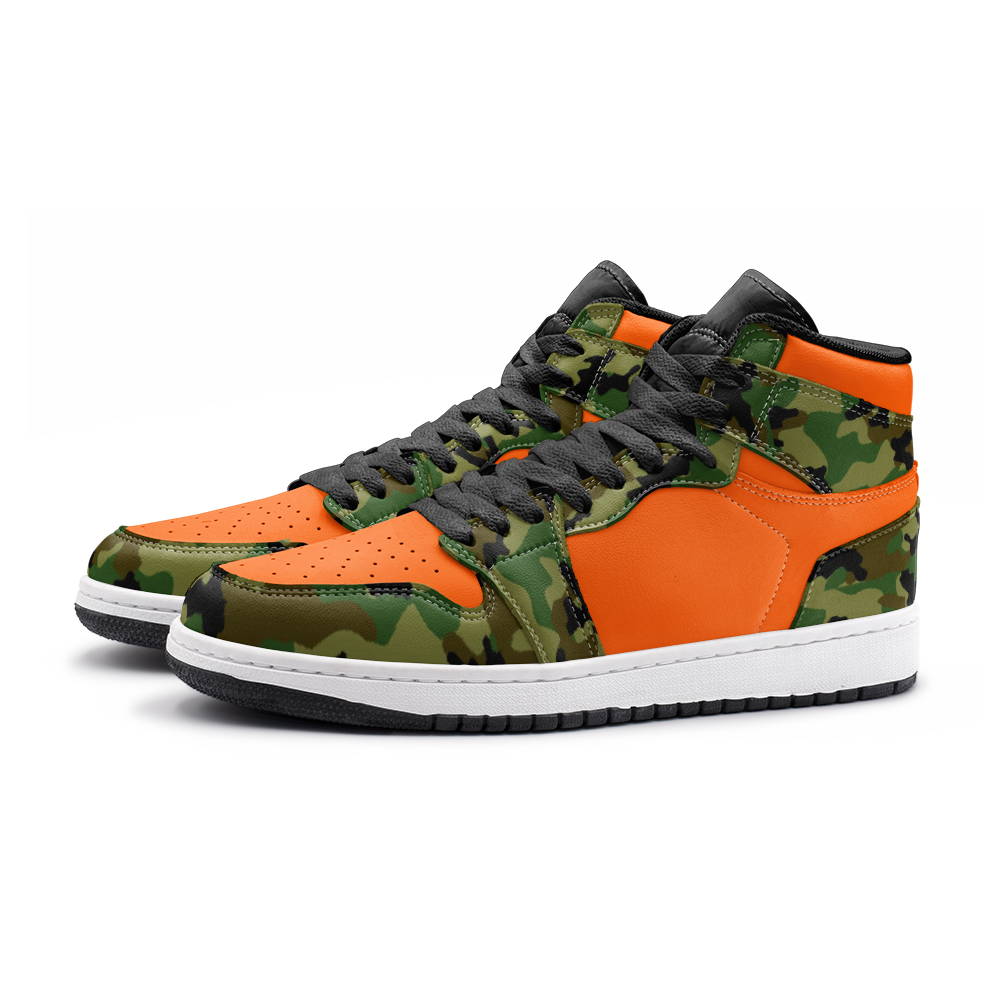 Camo Orange Hi Tops
