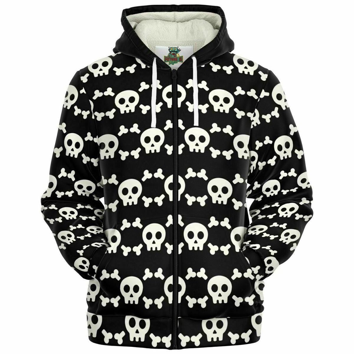 Microfleece Ziphoodie Skull and Crossbones