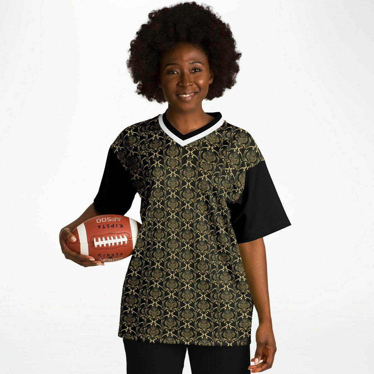 Football Jersey - Art Nouveau Black and Gold