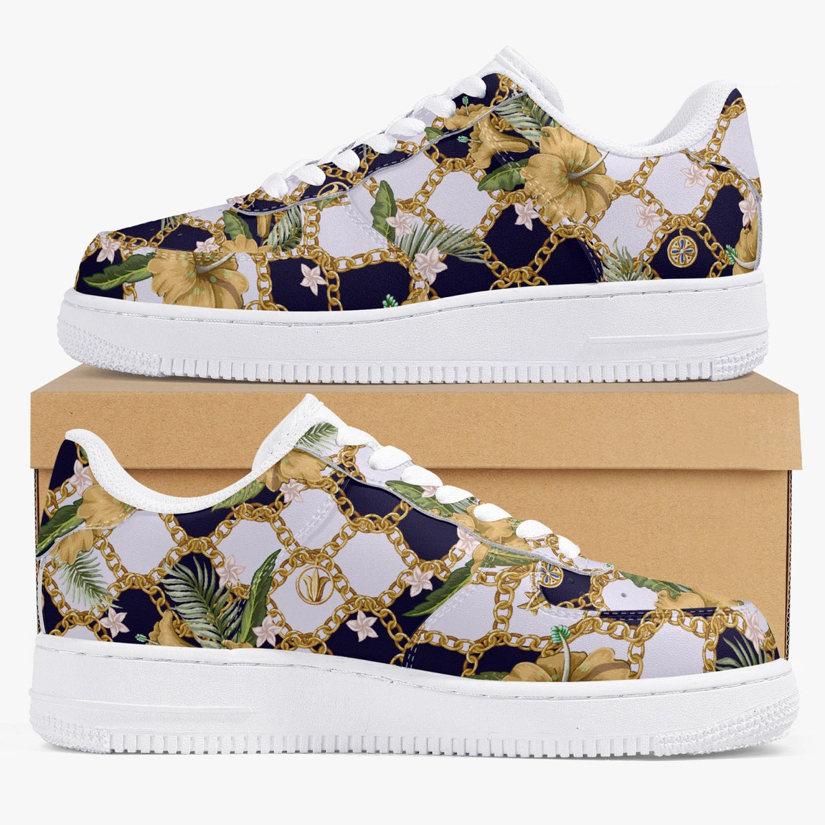 Retro Vegan Leather Low-Top Sneakers, Vintage Baroque Print, Y2K 90&#39;s Aesthetic Footwear, Exceptional Comfort and Durability