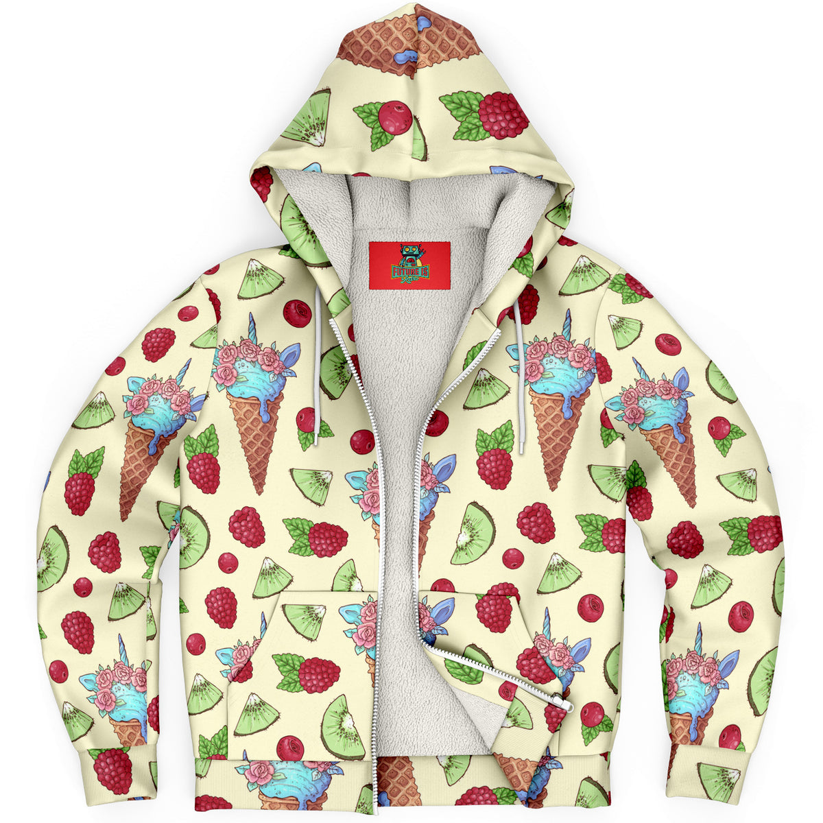 Microfleece Zip hoodie - Ice-cream Hoodie