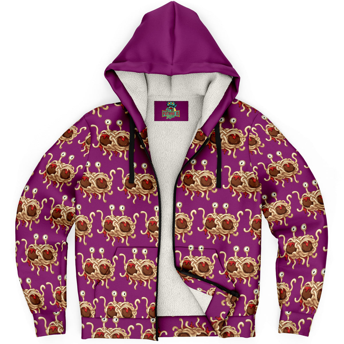 Flying Spaghetti Monster Purple Hoodie