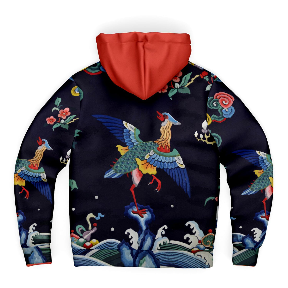 Vintage Chinese Art Hoodie (Chinese crane Rank badge)