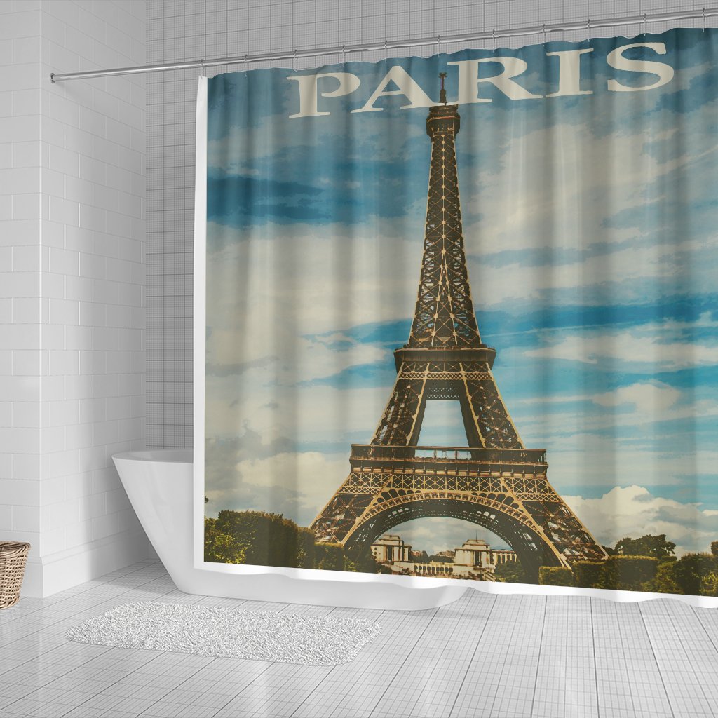 Paris Premium Shower Curtain - Futureisretro