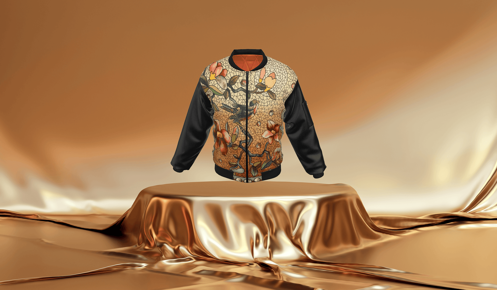 Quilted Bomber Jacket Stained Glass (Museum Collection)