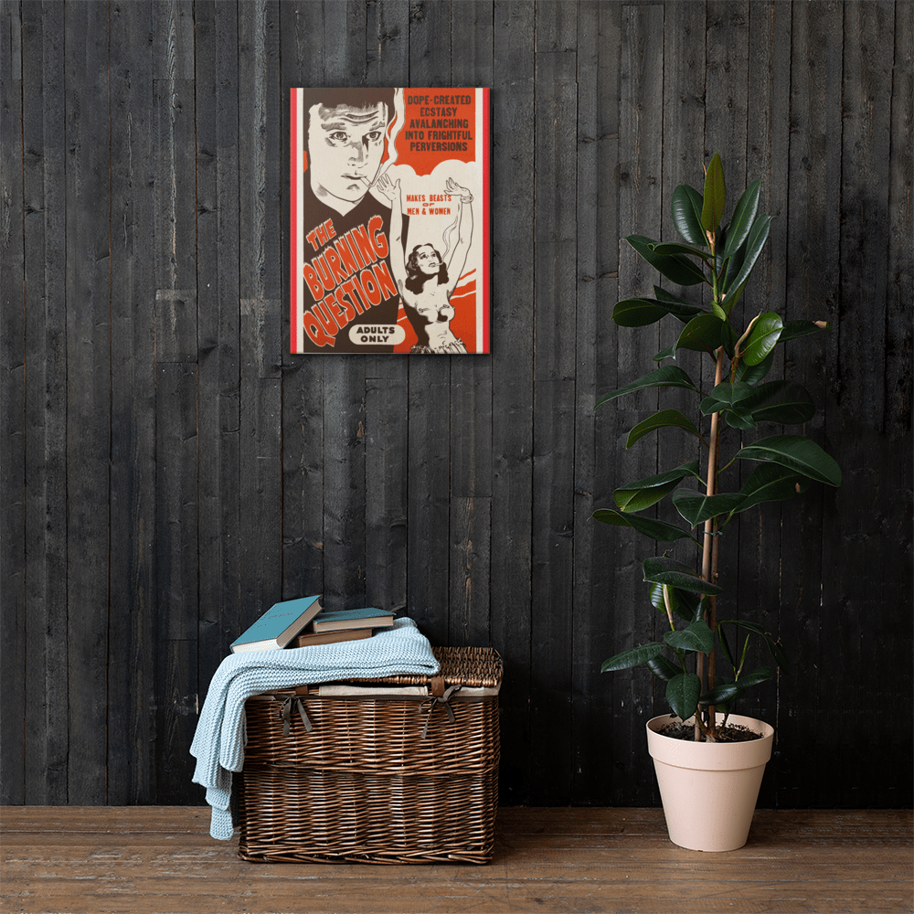 Anti-Marijuana Vintage Poster Canvas Art - Futureisretro