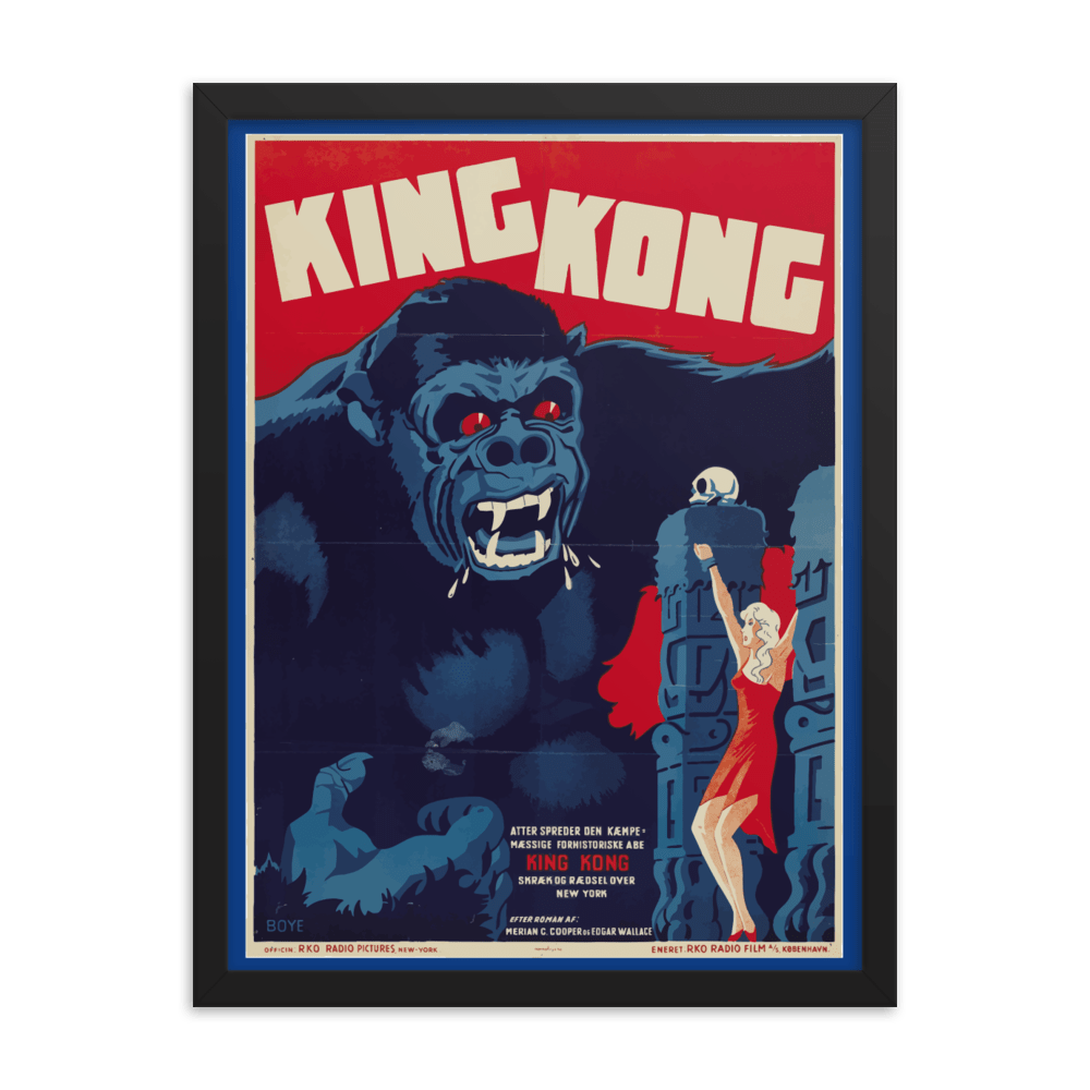 Vintage King Kong Movie Poster Premium Art Print - Futureisretro