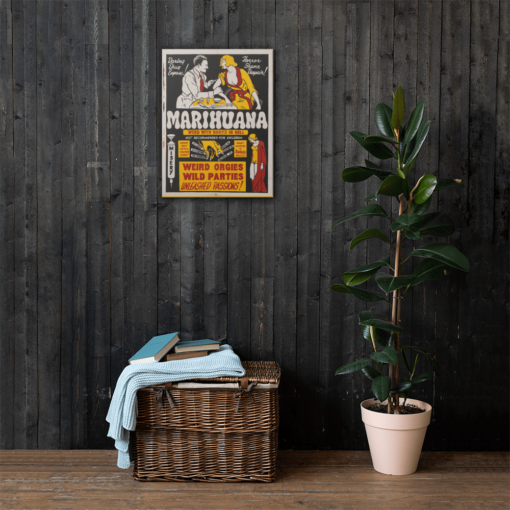 Vintage Anti-Marijuana (marihuana) Art Canvas - Futureisretro