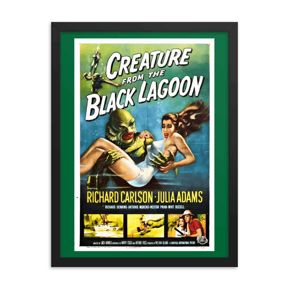 Vintage Creature From The Black Lagoon Movie Art Print - Futureisretro