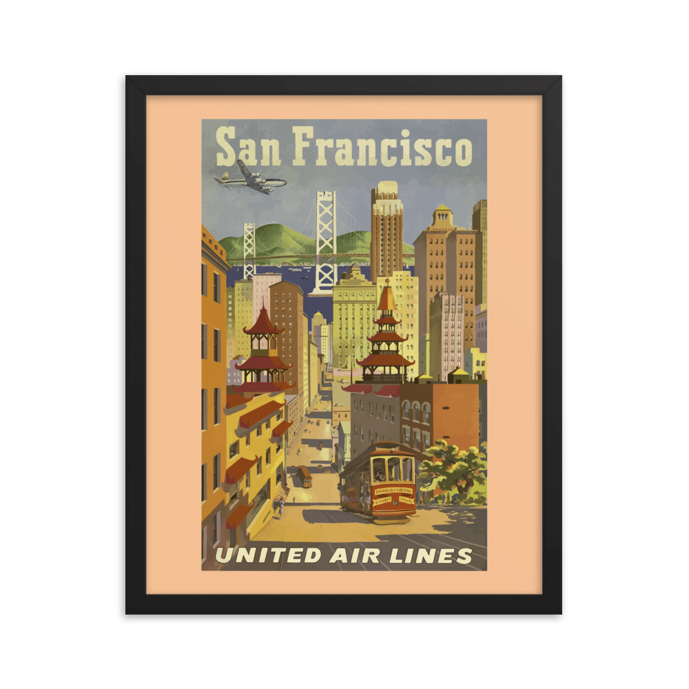 San Francisco Vintage Travel Premium Art Print - Futureisretro
