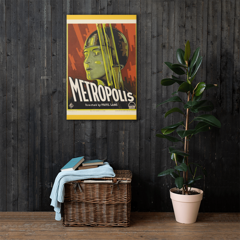 Metropolis Movie Poster Canvas Art - Futureisretro