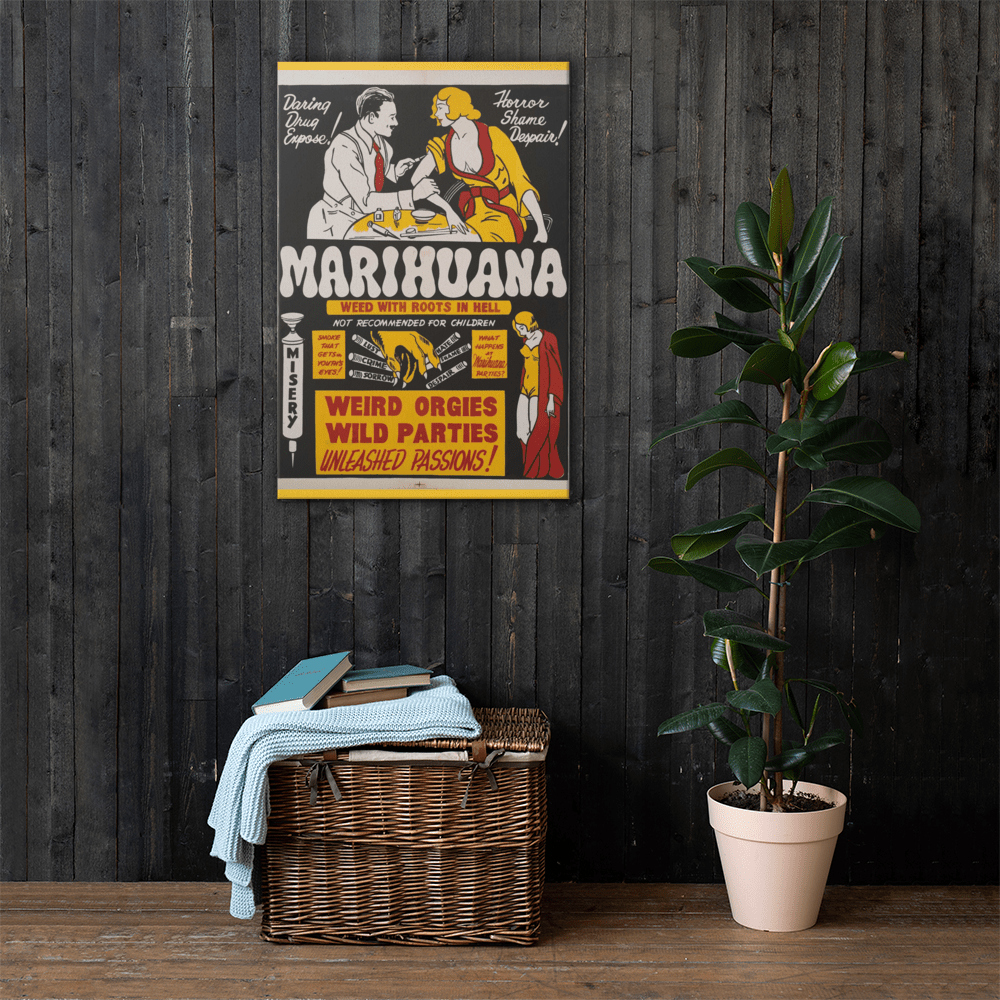 Vintage Anti-Marijuana (marihuana) Art Canvas - Futureisretro