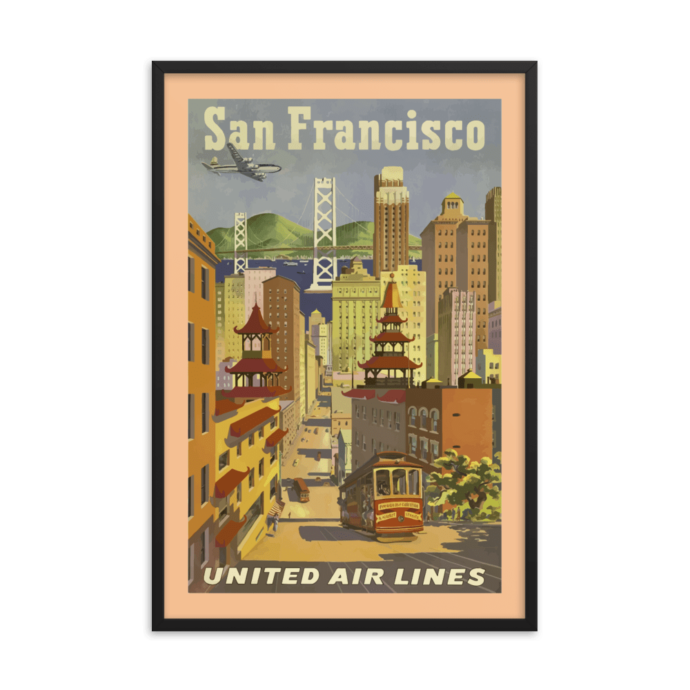 San Francisco Vintage Travel Premium Art Print - Futureisretro