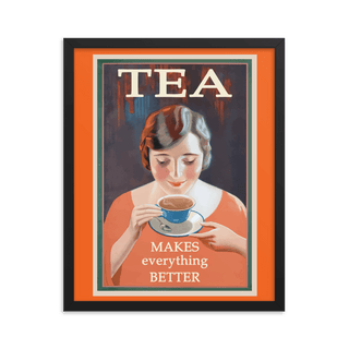 Vintage Teetrinker Premium Kunstdruck - 16×20