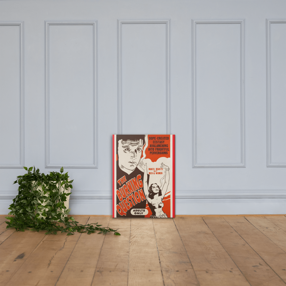 Anti-Marijuana Vintage Poster Canvas Art - Futureisretro