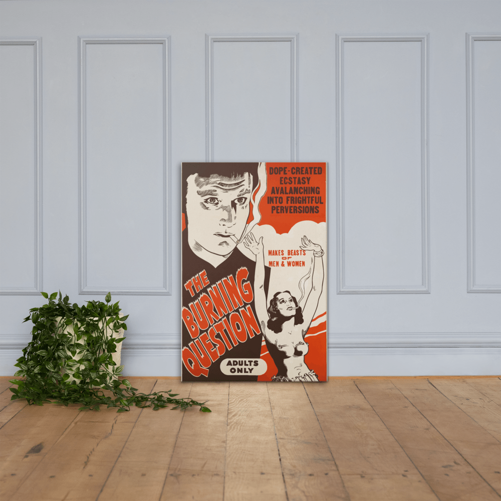 Anti-Marijuana Vintage Poster Canvas Art - Futureisretro