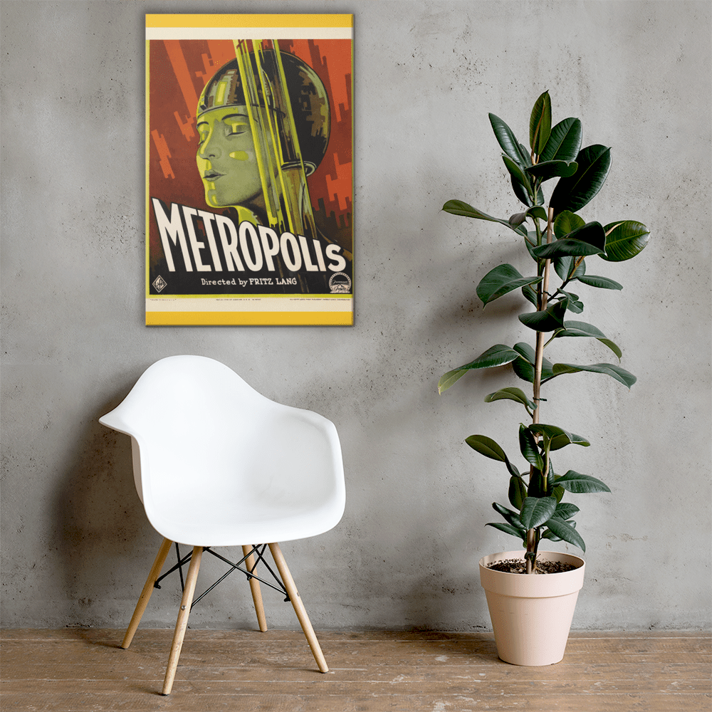 Metropolis Movie Poster Canvas Art - Futureisretro