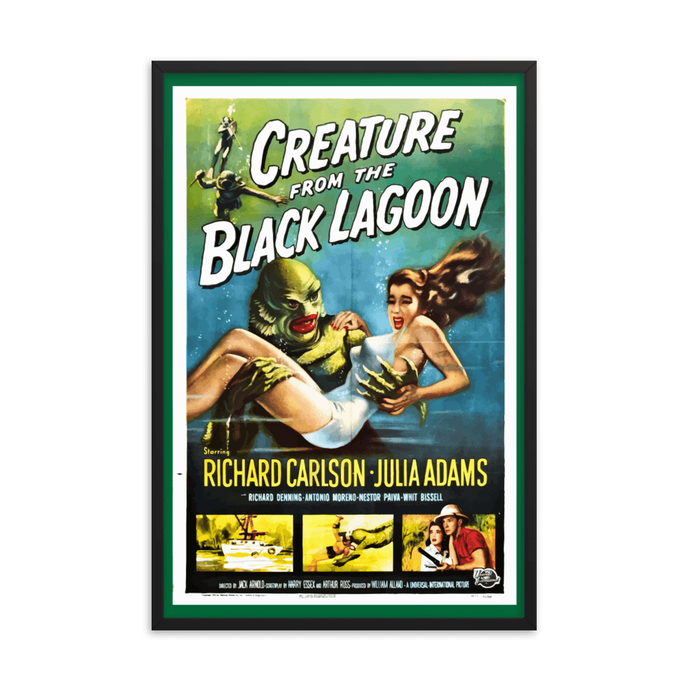 Vintage Creature From The Black Lagoon Movie Art Print - Futureisretro