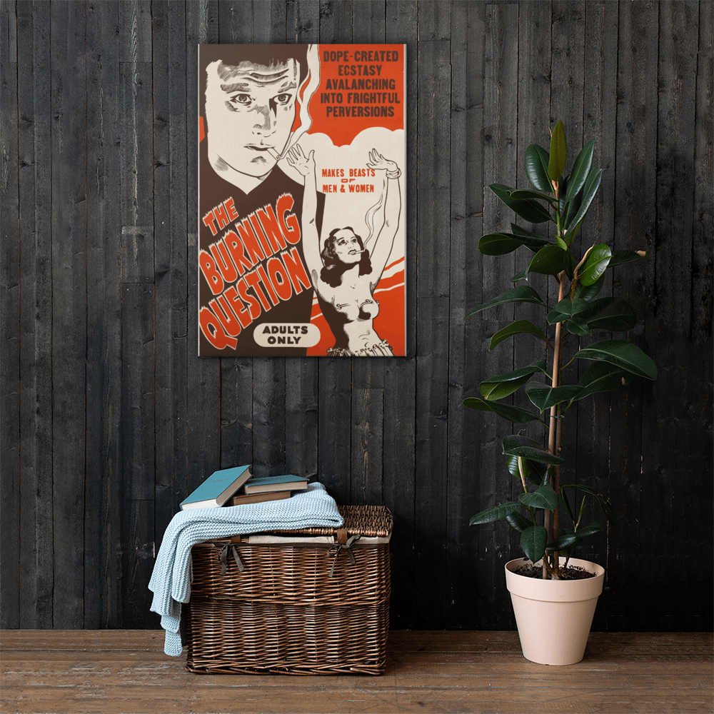 Anti-Marijuana Vintage Poster Canvas Art - Futureisretro