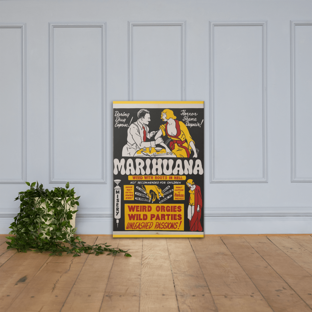 Vintage Anti-Marijuana (marihuana) Art Canvas - Futureisretro