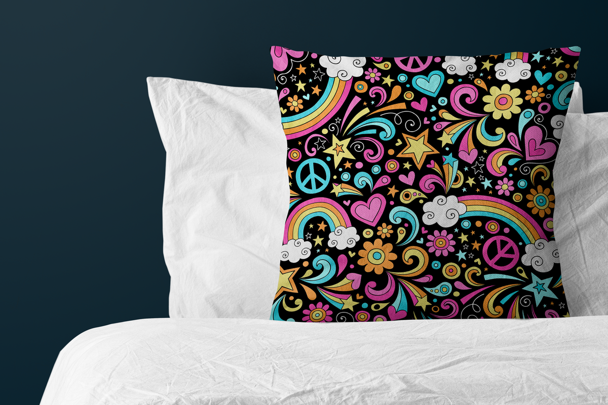 Mid Century 60s cushion cover Rainbow