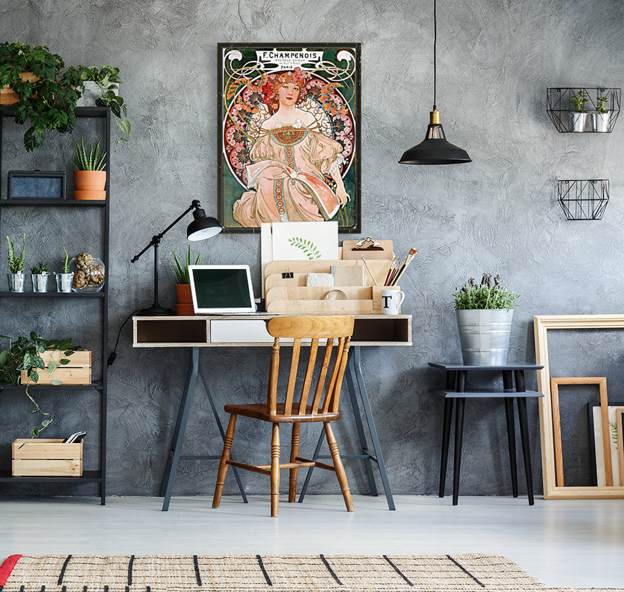 Mucha 1800er Jahre Kunstdruck, Puzzle