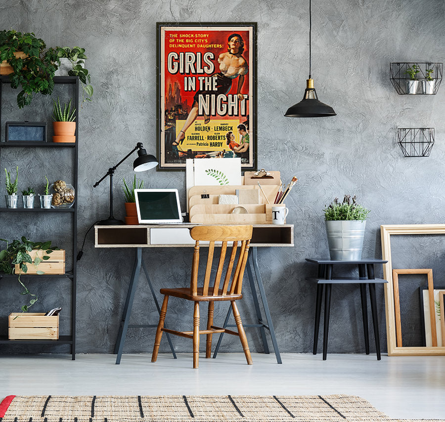 Mädchen in der Nacht Vintage Filmplakat