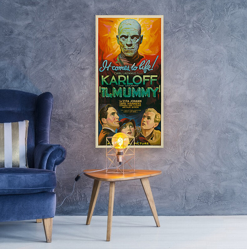 Retro Movie Poster , "The Mummy" 1932 poster feauturing Boris Karloff