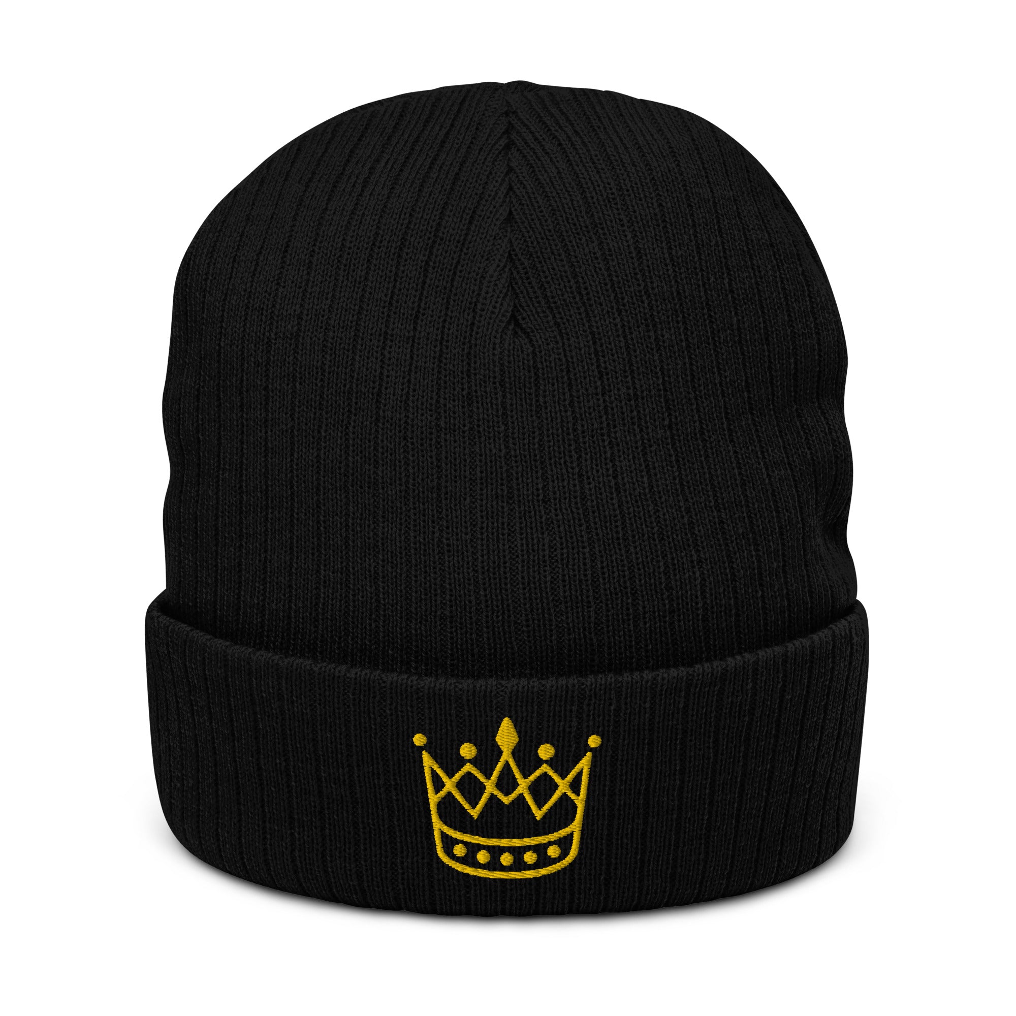 Ribbed knit beanie - King or Queen Crown